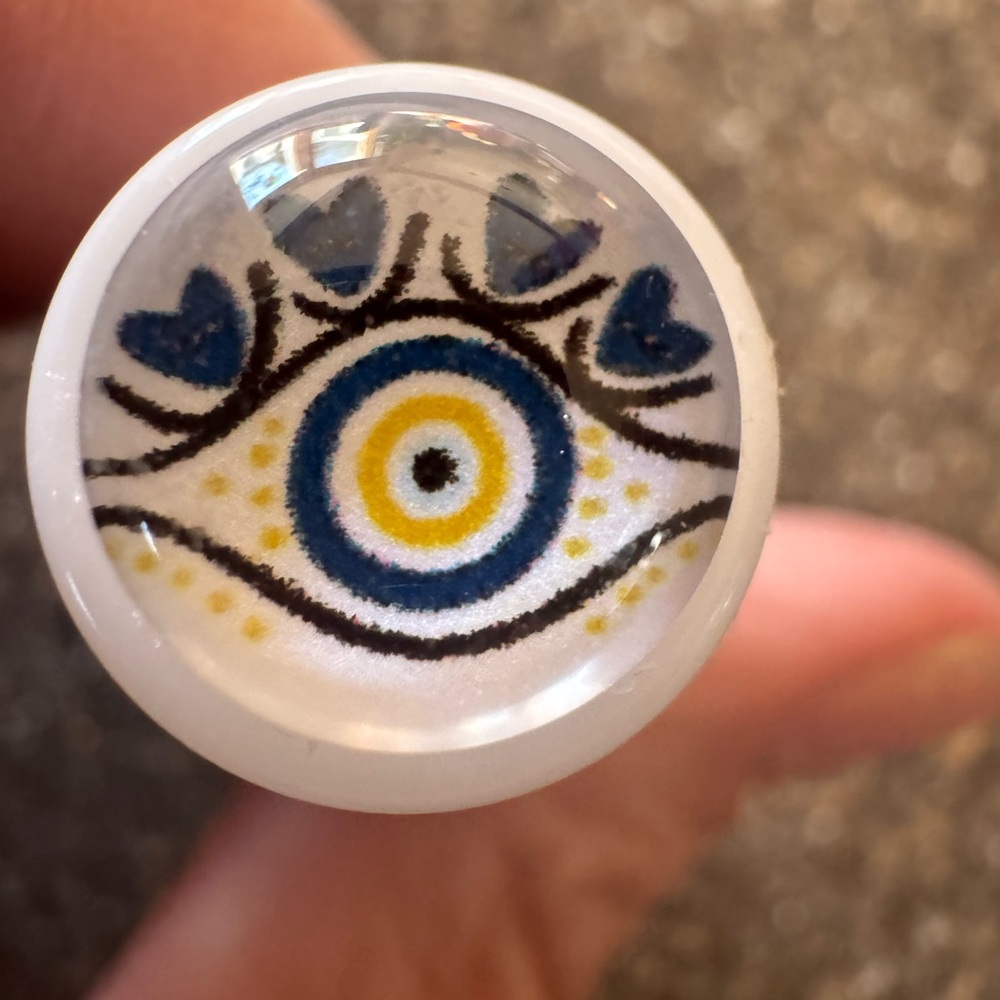 Evil Eye š§æ Natural Lip Balm with Blue and Yellow Design - Picture 3 of 10